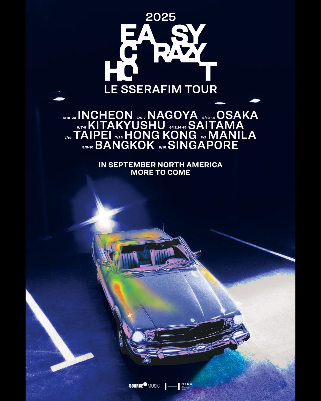 Le Sserafim Easy Crazy Hot Tour Poster 2025